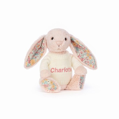 Jellycat Blossom Blush Conejo with Cream Jumper | XELV-93205